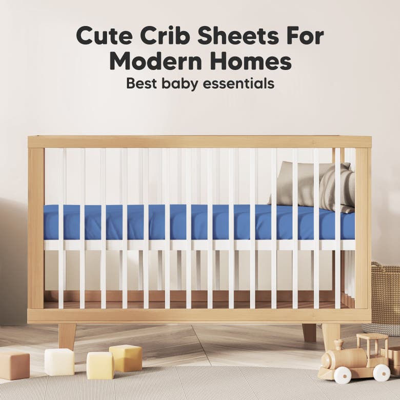 Keababies Soothe Fitted Crib Sheet In Cornflower