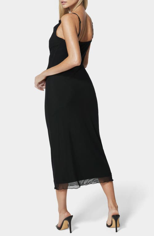 Shop Bebe Powermesh Midi Dress In Black