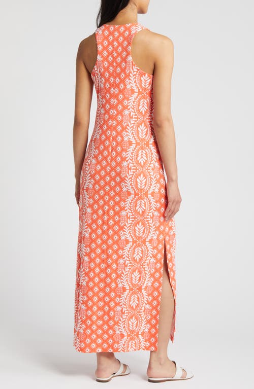 Shop Lilly Pulitzer ® Ulla Print Racerback Maxi Tank Dress In Flamingo Feather Knit Dress