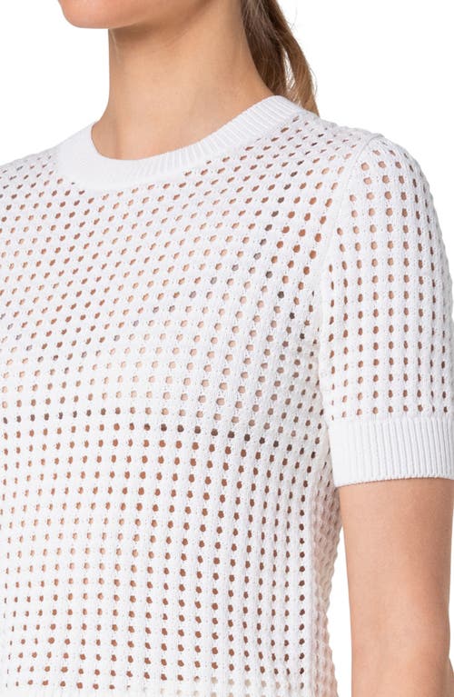Akris Punto Dot Mesh Sweater In Cream