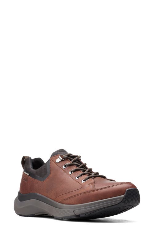 Clarks(R) Wave 2.0 Vibe Sneaker in Brown Oily Tumbled Leather