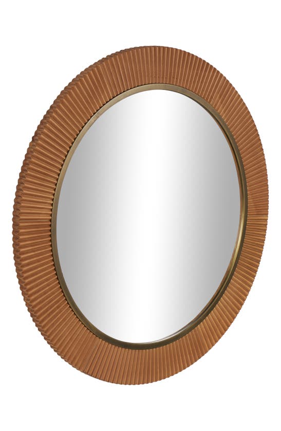 Shop Willow Row Wood Wall Mirror In Brown