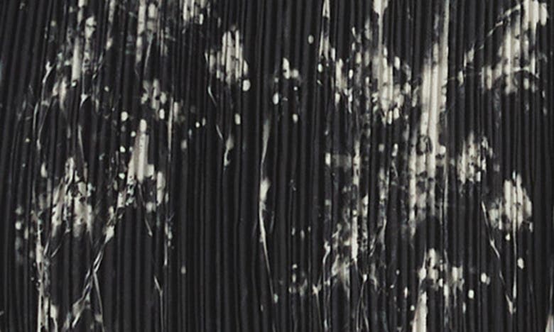 Shop Lafayette 148 New York Tree Print Plissé Belted Dress In Black Multi