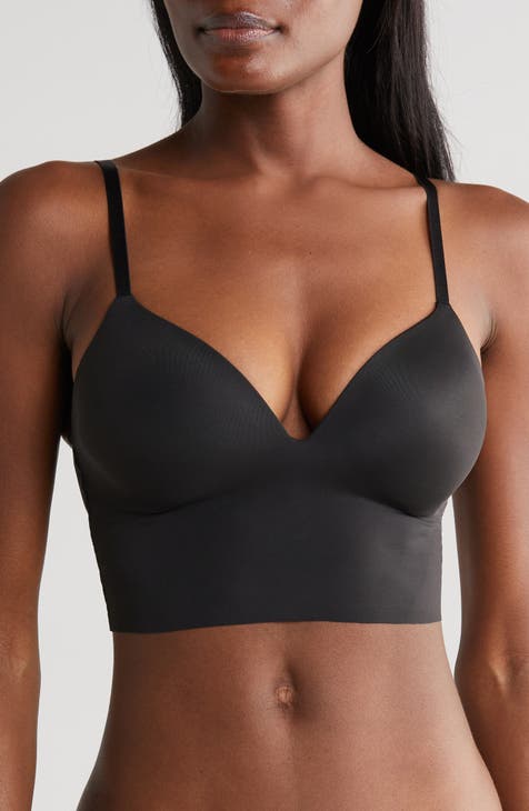 True & Co Womens True Body Wirefree Lightly Lined T-Shirt T Shirt Bra,  Black, X-Small US at  Women's Clothing store