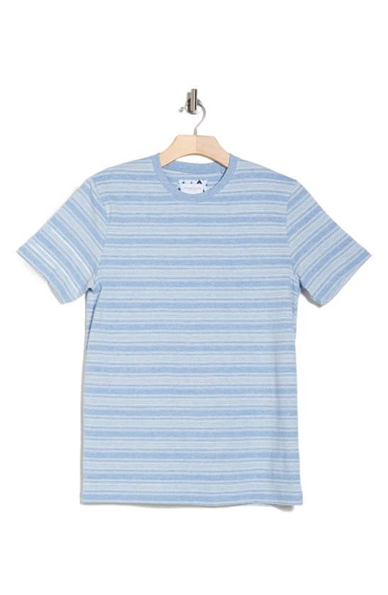 Shop Denim And Flower Mixed Stripe T-shirt In Blue