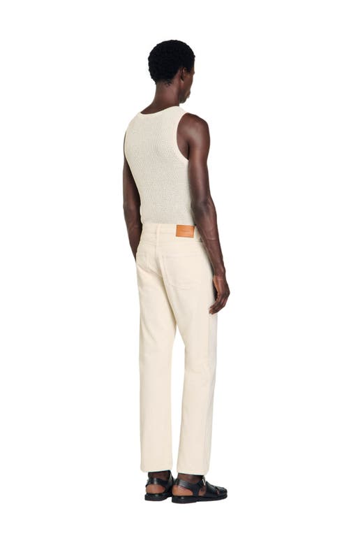 Sandro Cotton Jeans In Ecru
