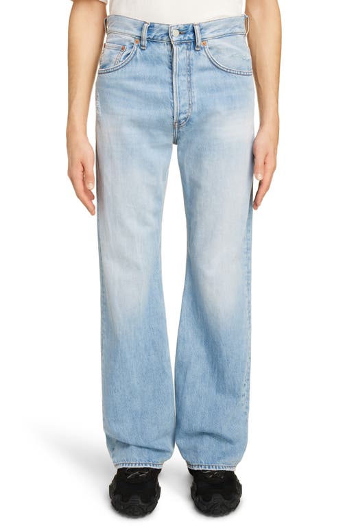Loose Bootcut Jeans in Light Blue