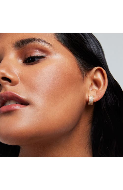 Dean Davidson Women's Petit Pavé 22k-gold-plated & Cubic Zirconia Huggie Hoop Earrings In White Topaz/gold