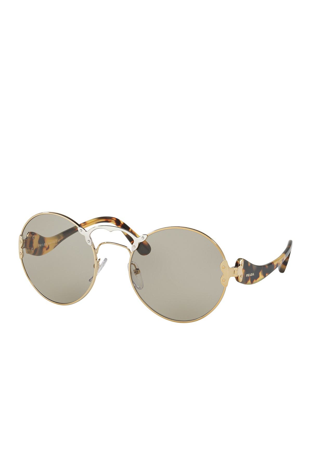 prada round catwalk 57mm sunglasses