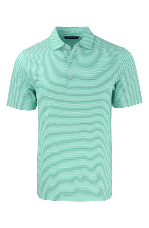 CUTTER & BUCK CUTTER & BUCK FORGE DOUBLE STRIPE RECYCLED BLEND POLO 