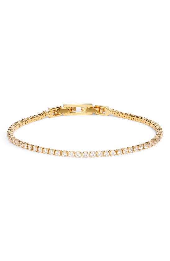 Shop Nordstrom 2mm Cubic Zirconia Tennis Bracelet In Clear- Gold