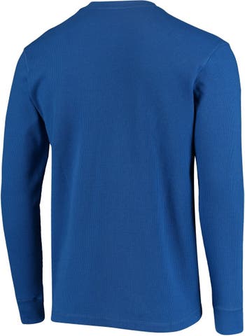 Men's Dunbrooke Royal Buffalo Bills Logo Maverick Thermal Henley Long  Sleeve T-Shirt