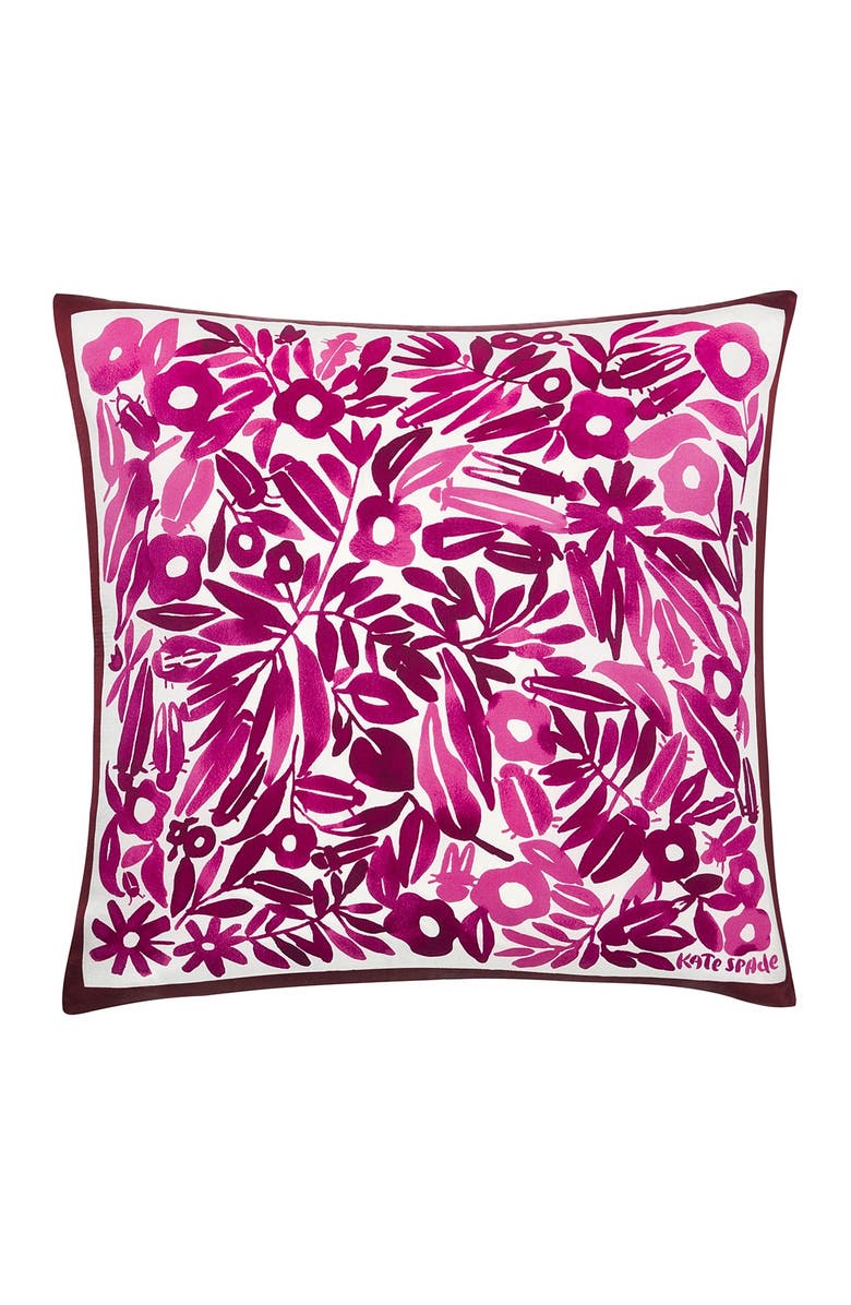 KATE SPADE NEW YORK dash dot decorative pillow 20"x20" - rhubarb, Main, color, RHUBARB
