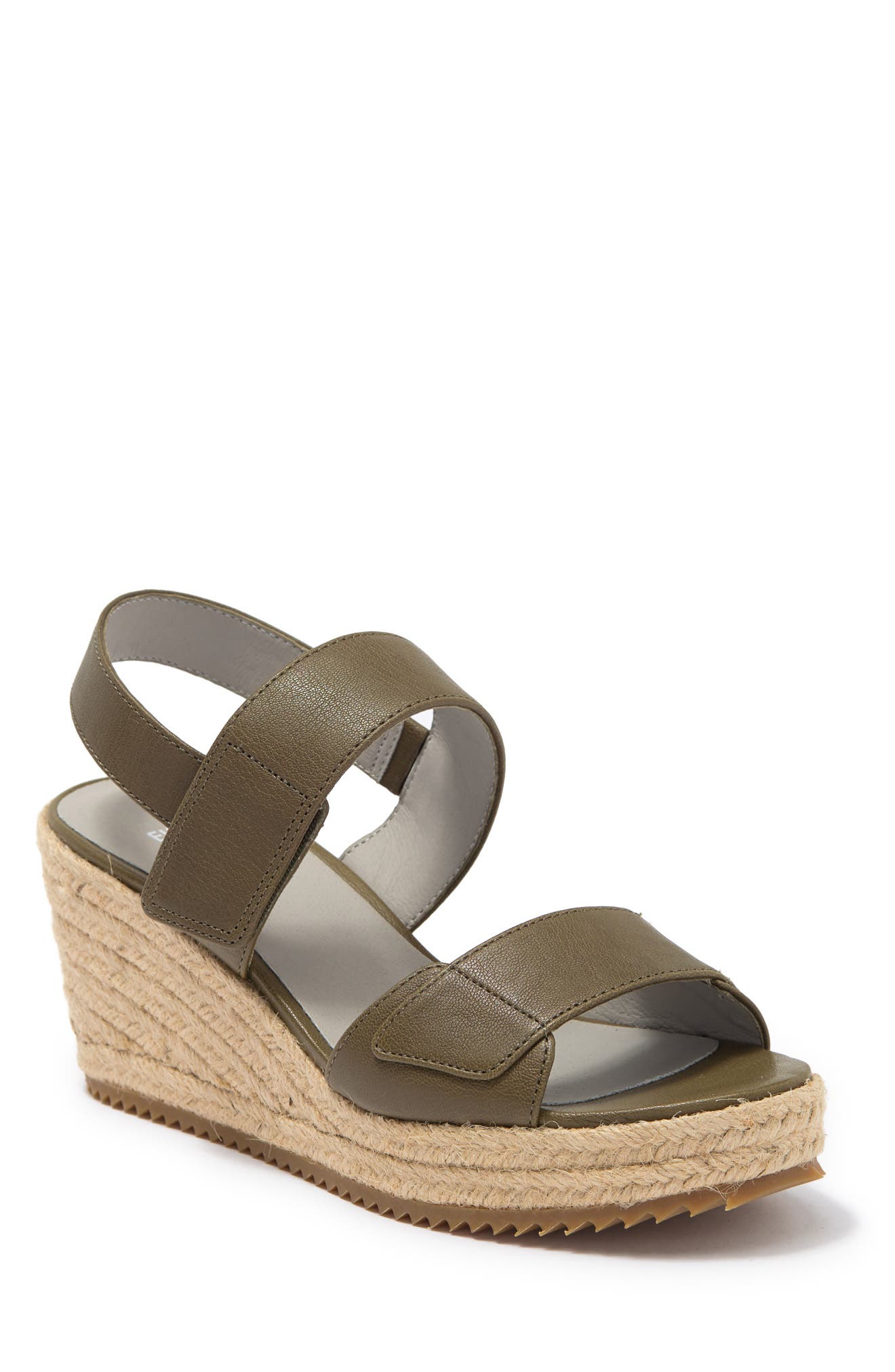 army green wedge sandals