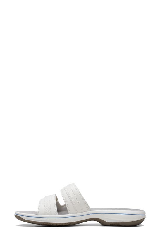 Shop Clarks ® Breeze Piper Slide Sandal In White