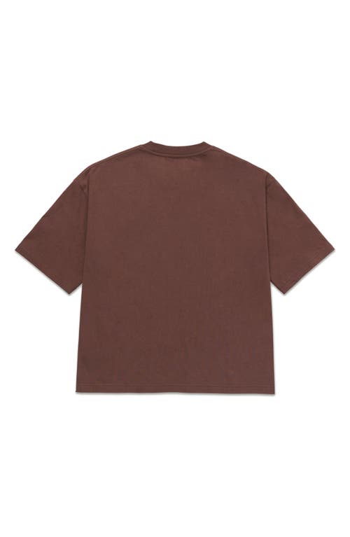 Shop Honor The Gift Vinyl Cotton Crop Graphic T-shirt In Brown