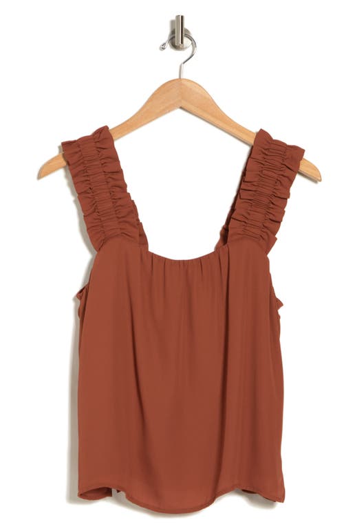 Shop Melrose And Market Stretch Strap Tank In Rust Sequoia