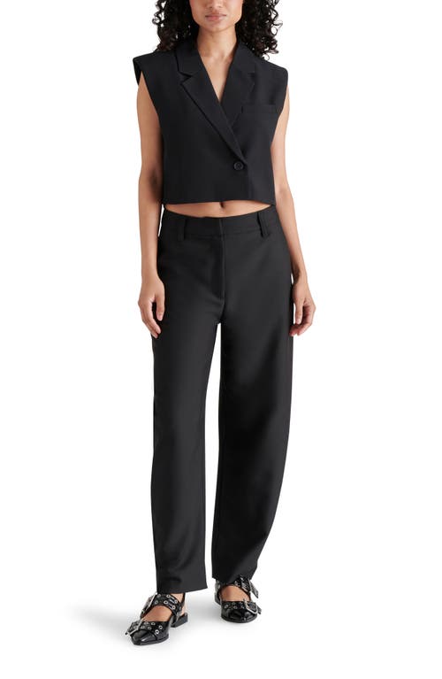 Shop Steve Madden Junia Barrel Leg Pants In Black