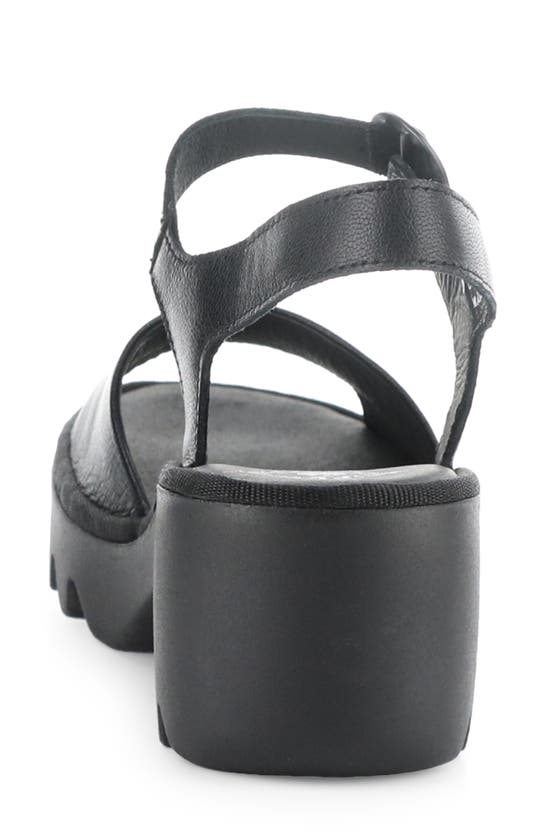 Shop Fly London Tull Platform Sandal In Black Mousse