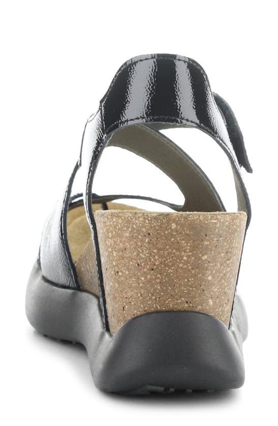 Fly London Gavi Ankle Strap Platform Wedge Sandal In Black Nappalak