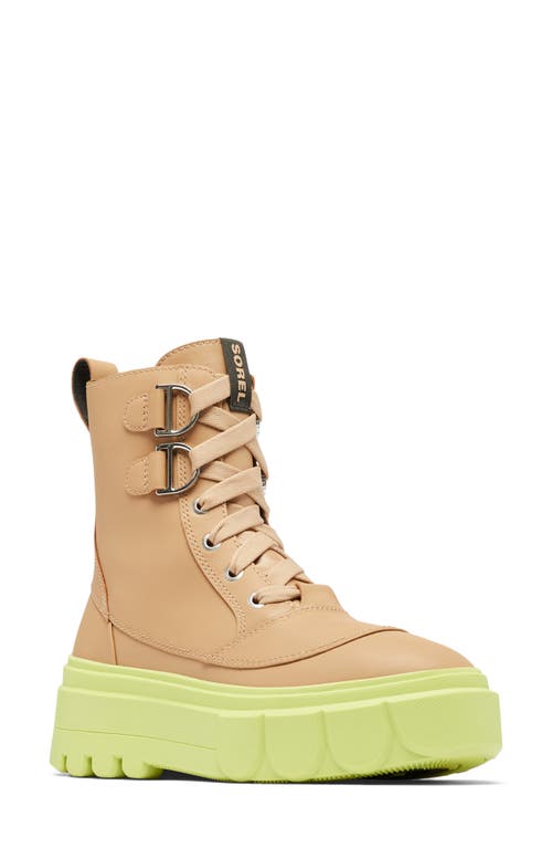 Sorel Caribou X Waterproof Leather Lace-up Boot In Gold