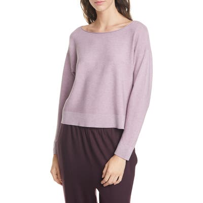 Eileen Fisher Ballet Neck Boxy Sweater, Pink
