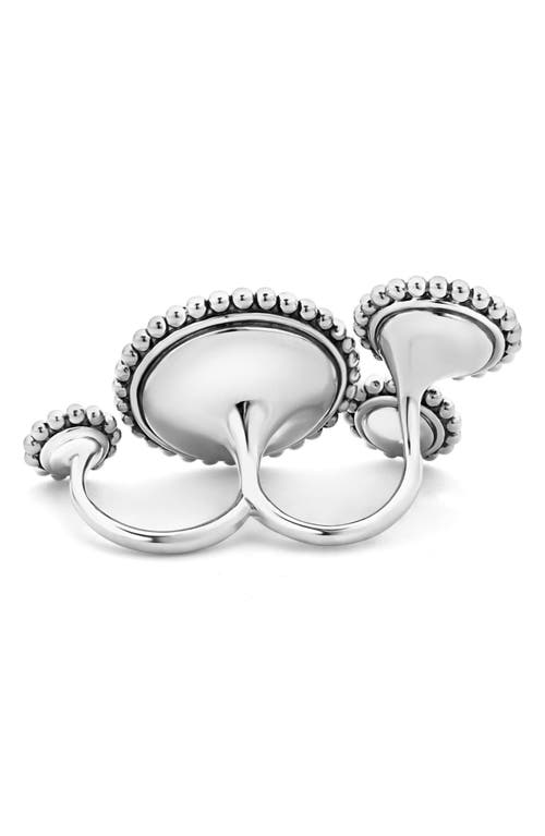 Lagos Maya Diamond Circle Statement Ring In Silver/onyx