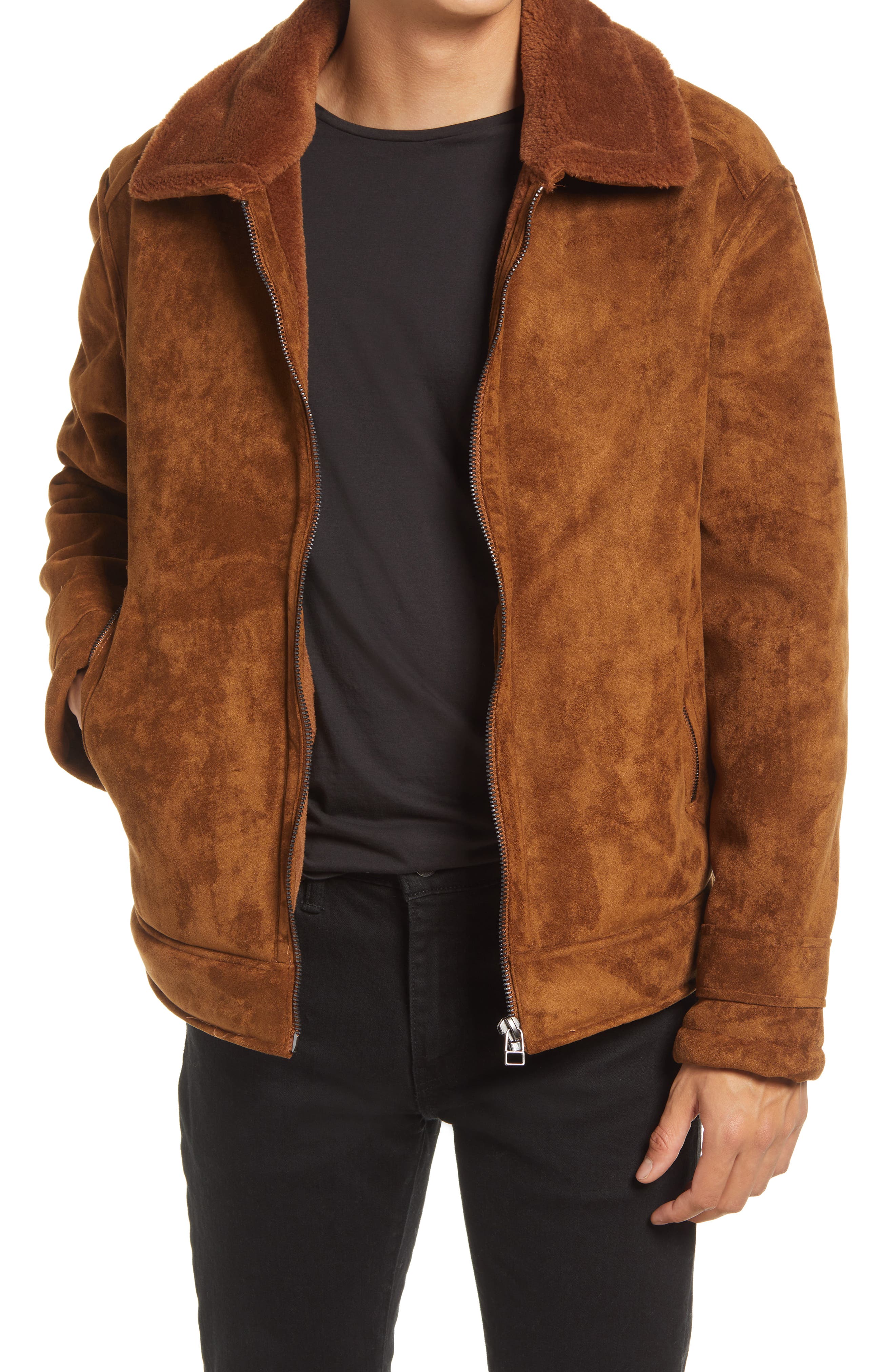 brown fur lined coat