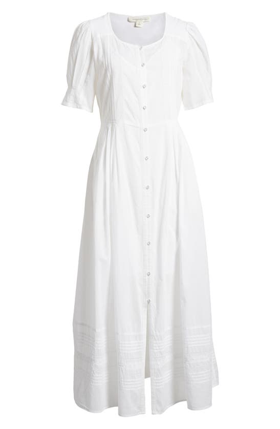 Shop Treasure & Bond Pintuck Cotton Maxi Dress In White