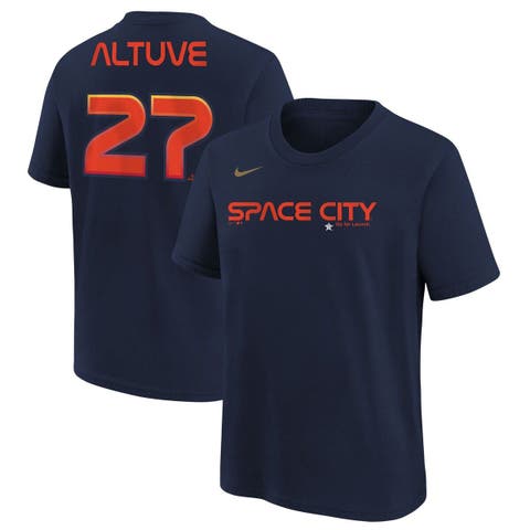 Men's Houston Astros Jose Altuve Nike Black Pitch Black Fashion Replica  Player Jersey