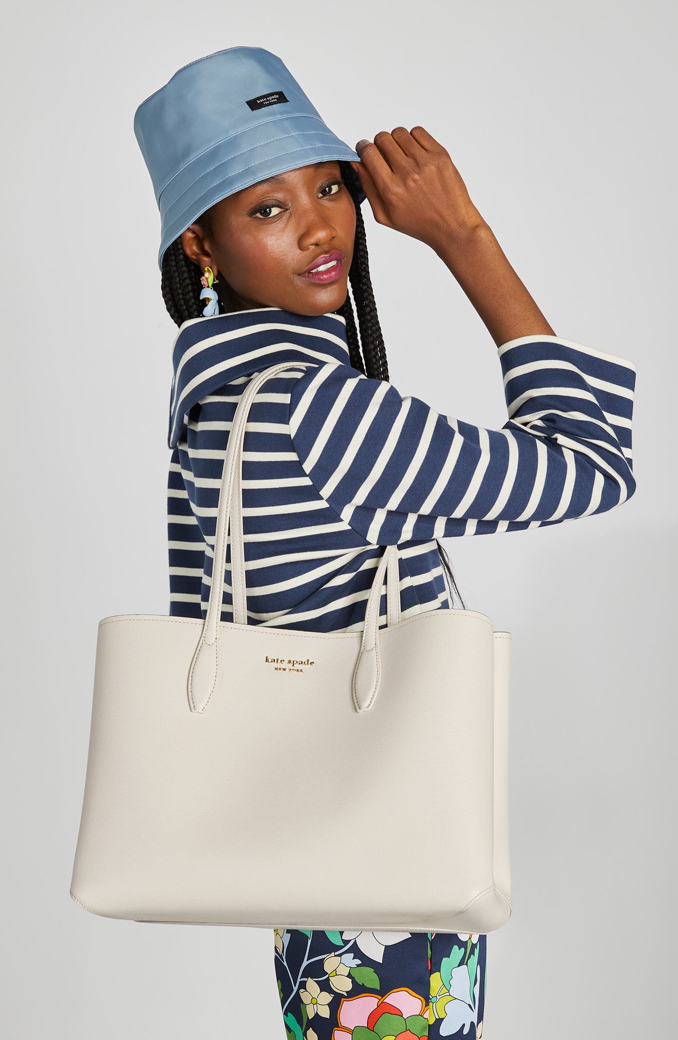 Kate Spade All Day Large Zip Top Tote (Parchment) Tote Handbags