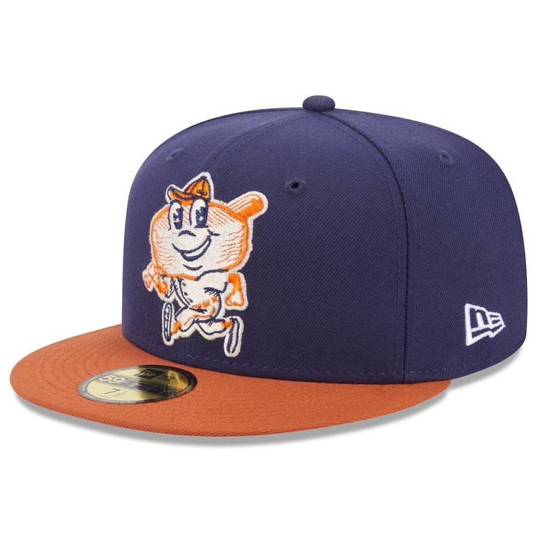Shop New Era Navy Montgomery Biscuits Authentic Collection Alternate Logo 59fifty Fitted Hat