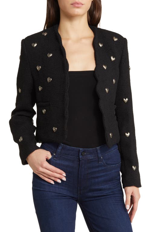 Heart Stud Jacket in Black