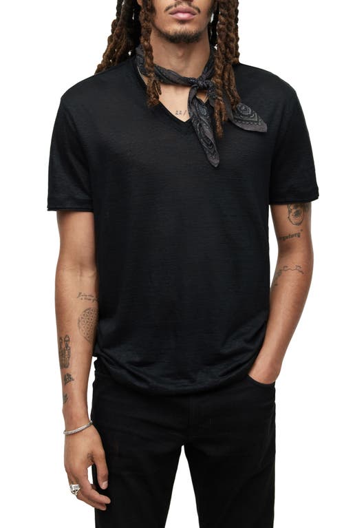 John Varvatos Men's Slim Fit Linen V-Neck T-Shirt at Nordstrom,