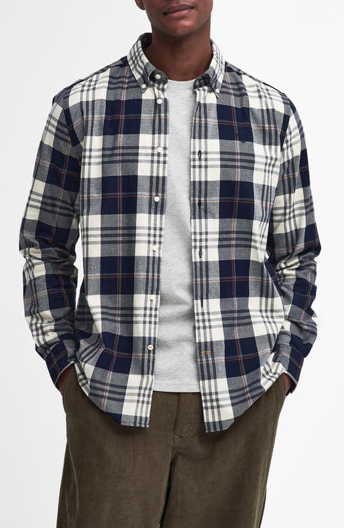 Shop Barbour Edgar Plaid Slim Fit Button-down Shirt In Navy