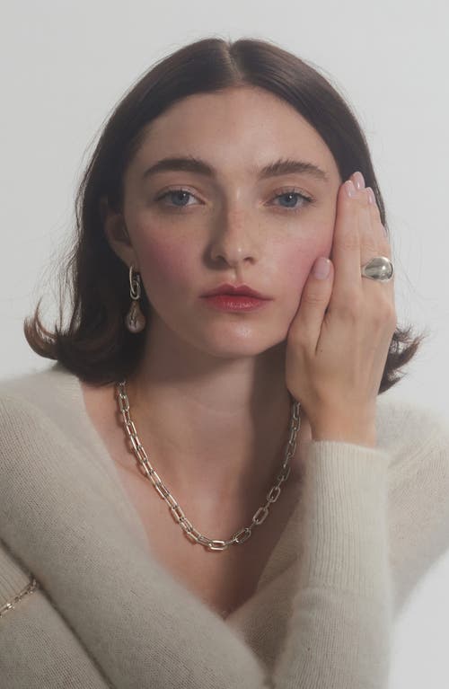 Lady Grey Octagon Chain Necklace In Silver