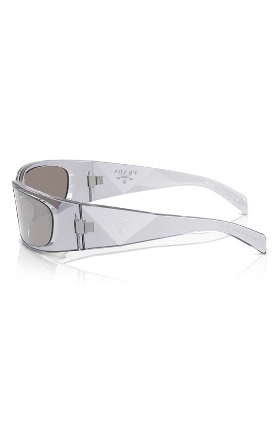 Prada 60mm Butterfly Sunglasses In Transparent Grey