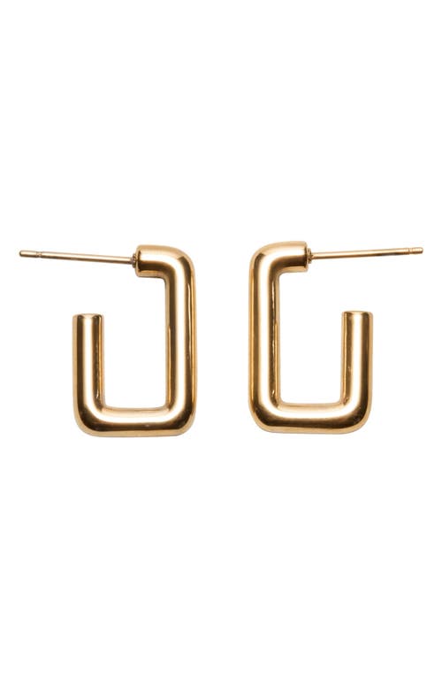 st. Moran Rectangular Hoop Earrings in Gold 