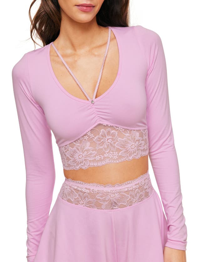 Adore Me Madelynn Pajama Set In Medium Pink