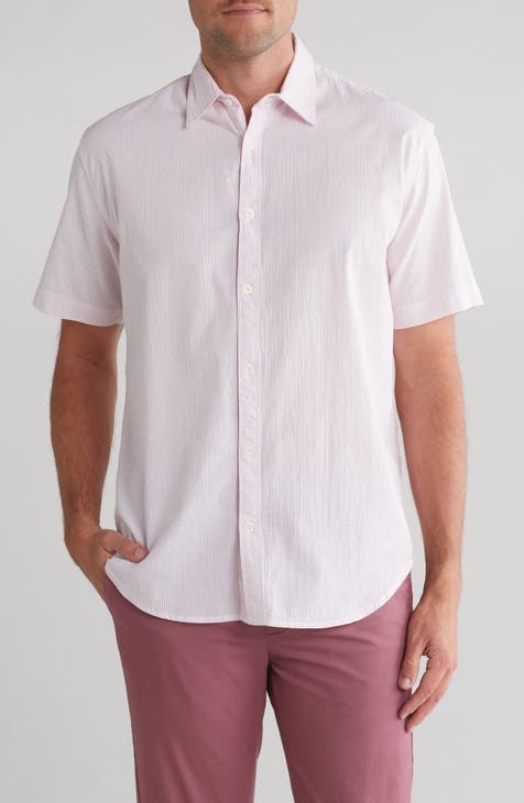 Niko Stripe Cotton Short Sleeve Button-Up Shirt