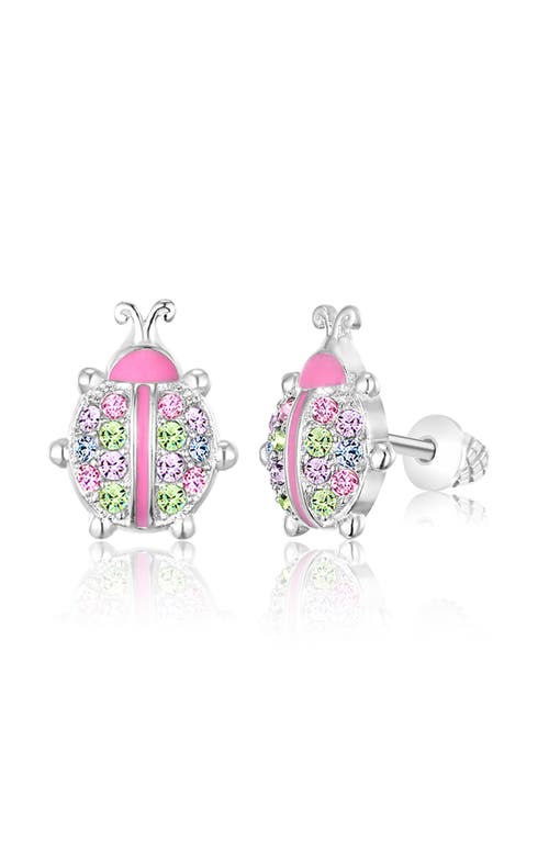 Chanteur Kids' Ladybug Stud Earrings in Pink/Multi at Nordstrom