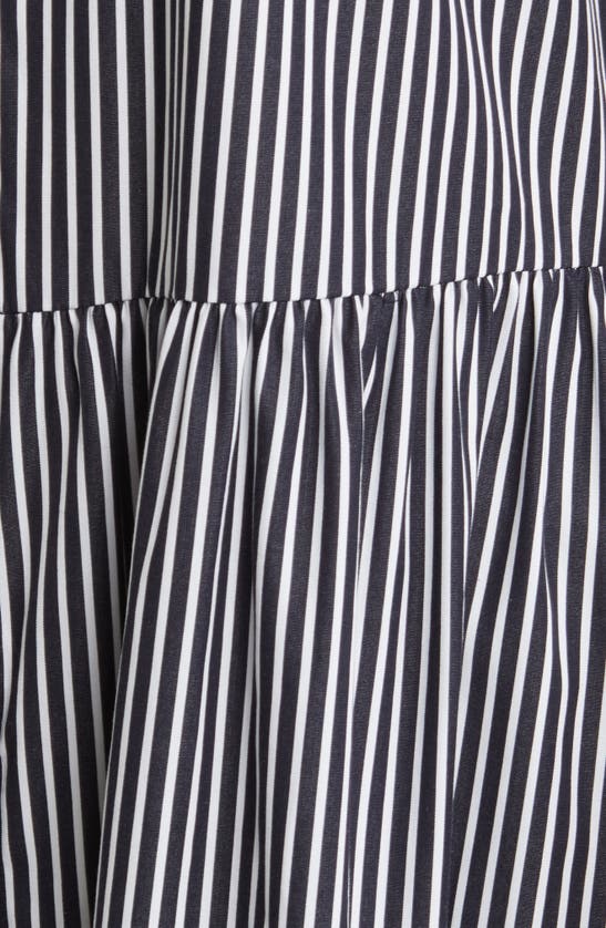 Nordstrom Tiered Shirtdress In Navy- White Samba Stripe