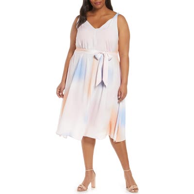 Plus Size Habitual Daphne V-Neck Dress, White