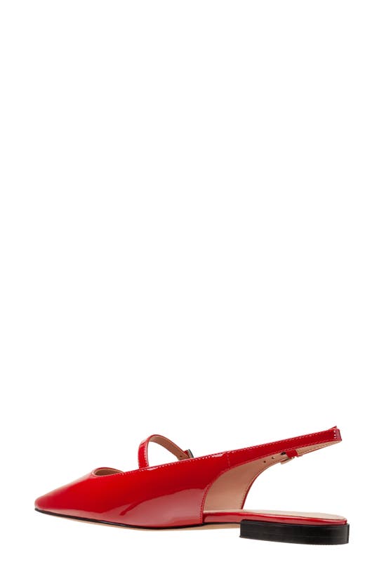 Linea Paolo Celeste Slingback Pointed Toe Flat In Red