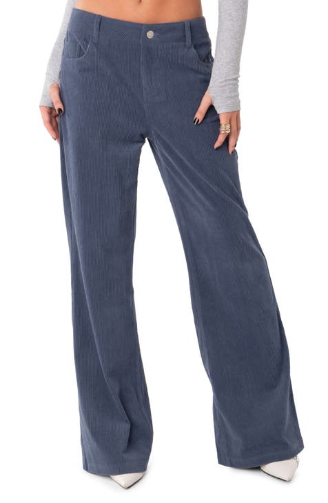 Wide Leg Corduroy Pants, Womens Long Corduroy Pants, High Waist Corduroy  Trousers, Casual Corduroy Pants With Pockets, Ylistyle C2621 -  Canada