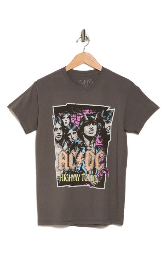 Shop Vinyl Icons Ac/dc Highway Graphic T-shirt In Grey
