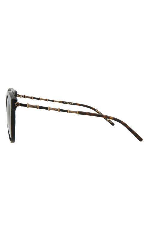 Gucci Gg0653sz W 001 Round Sunglasses In Black Gold Grey