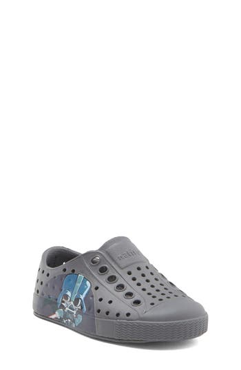 Native Shoes X Star Wars™ Kids' Jefferson Water Friendly Perforated Slip-on In Dblgry/dblgry/darthbff