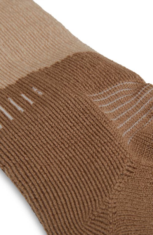 Shop Druthers Nyc Vivo Merino Wool Function Blocked Boot Sock In Oatmeal Stripe