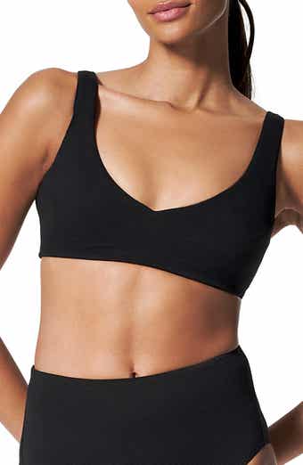 SPANX® Piqué Shaping Short Sleeve One-Piece Rashguard Swimsuit